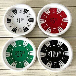 Luminarc Casino Night Poker Chip Coasters